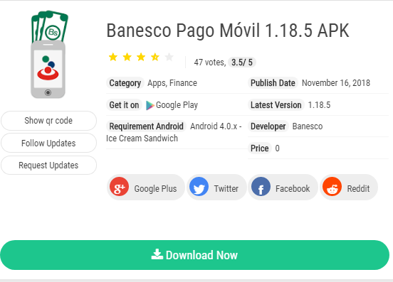 Descargar aplicación banesco pago movil apk