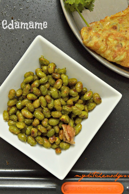 Oven roasted edamame Oven roasted edamame