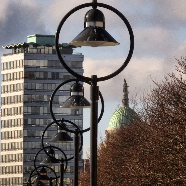 A day out in Dublin: Liberty Hall and the lamps along the Liffey