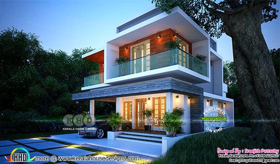 1991 square feet 3 BHK contemporary house plan