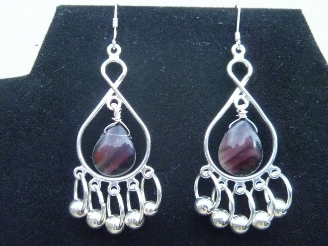 Purple stone with silver