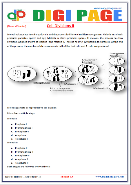  DP | Cell Divisions II | 01 -Sep-16 