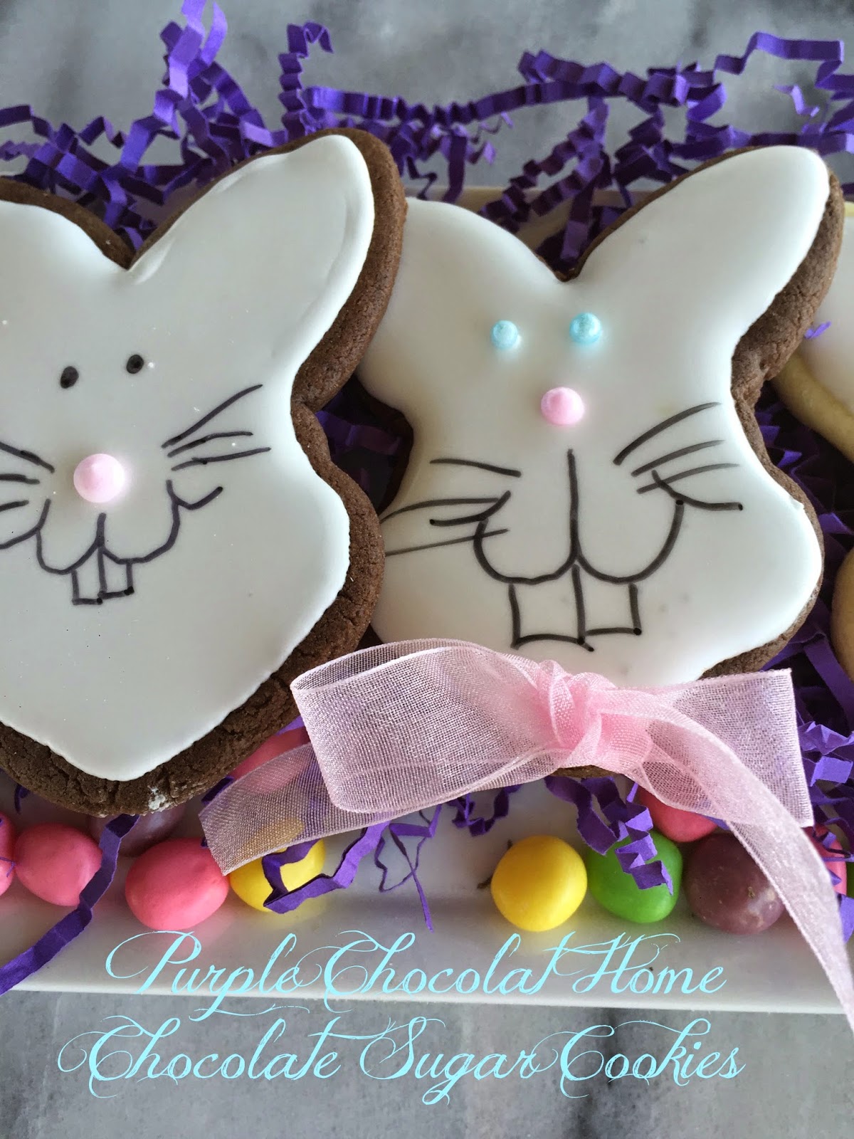 Chocolate Bunny Cookies Purple Chocolat Home