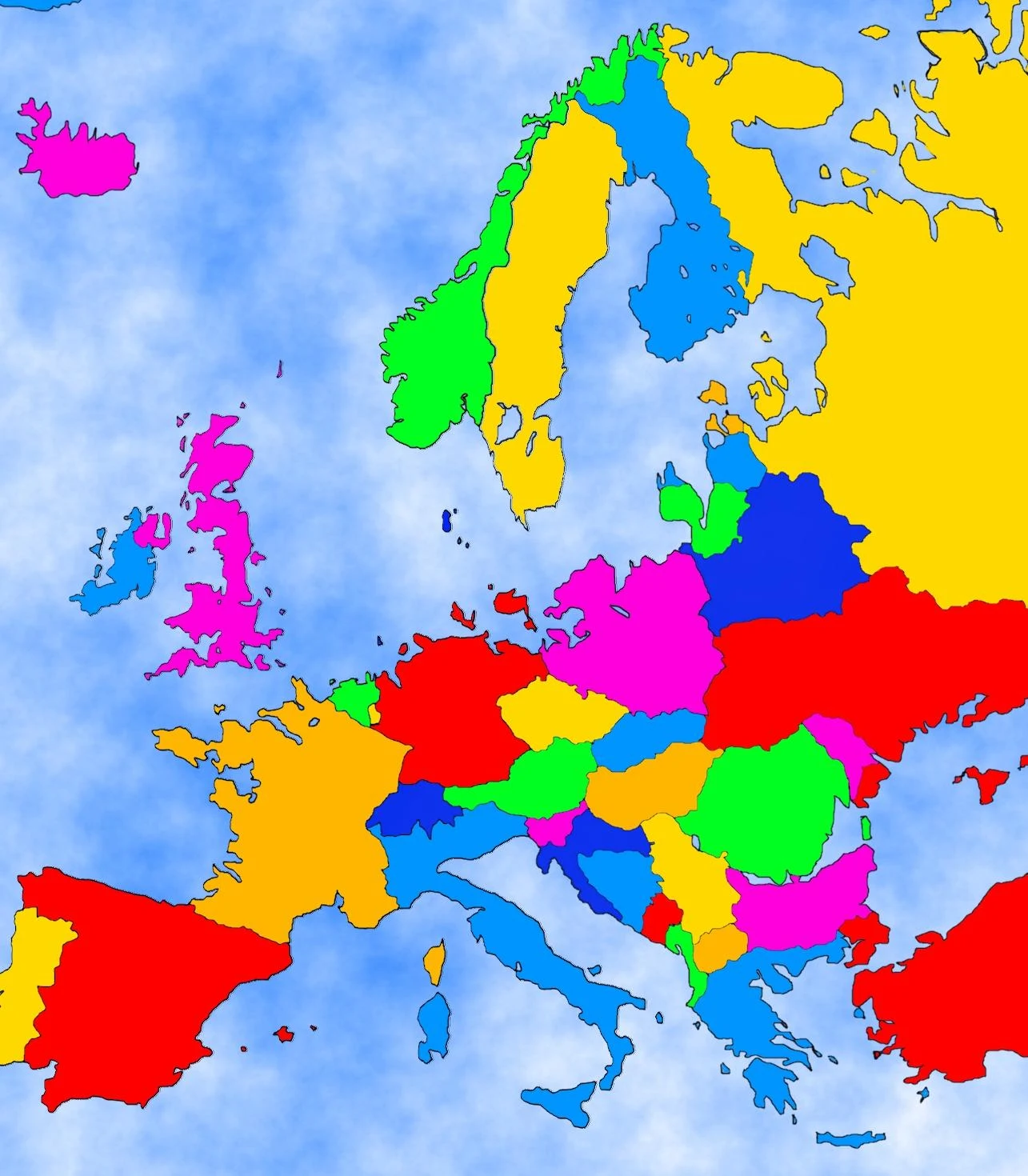 Map of Europe if all the ice in the world melted