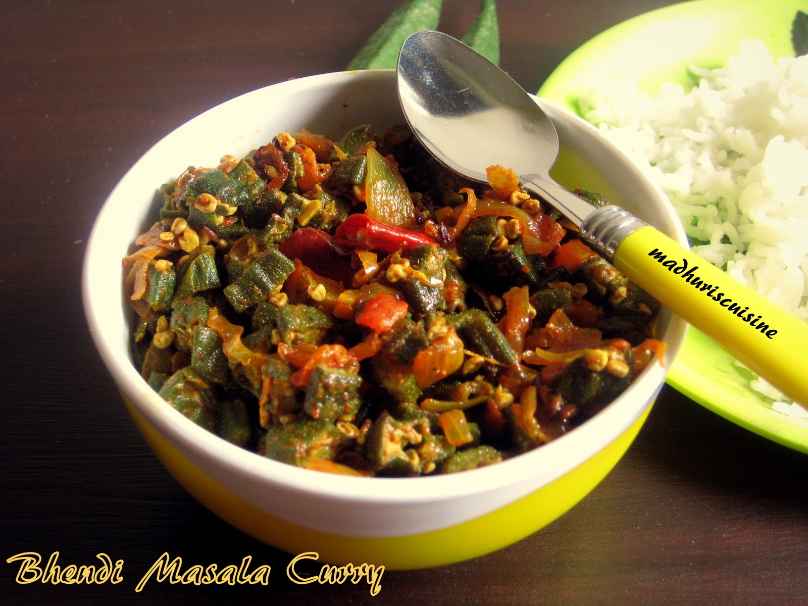 madhuri's kitchen Bhindi Masala, Bhindi Tomato curry