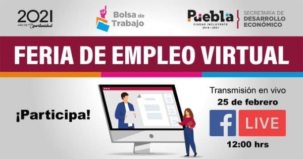 Ayuntamiento de Puebla realizará Feria del Empleo Virtual, con más de 600 plazas.