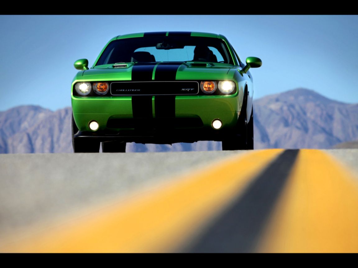2011 Dodge Challenger Green with Envy   Front Speed   1280x960