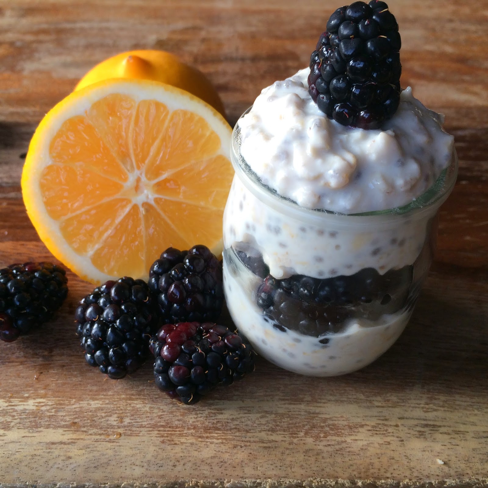 On the Corner of Mamahood and Health Clean Eating Recipe Lemon Chia Overnight Oats