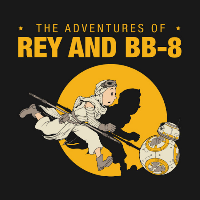 Today's T : 今日の「タンタンの冒険」風のレイと BB-8 Tシャツ