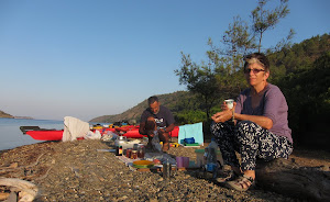 Jenny having breakfast, on the 2nd morning.