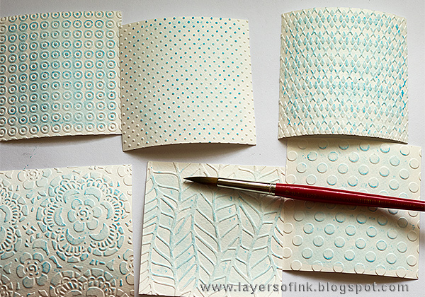 Layers of ink - Embossed Background Tutorial by Anna-Karin with Sizzix Tim Holtz embossing folders and dies