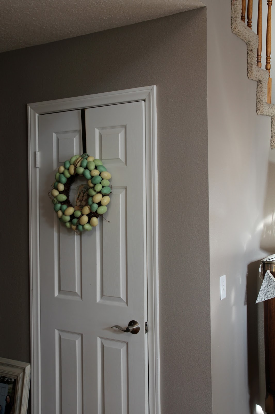 Sherwin Williams Perfect Greige entryway Interior paint