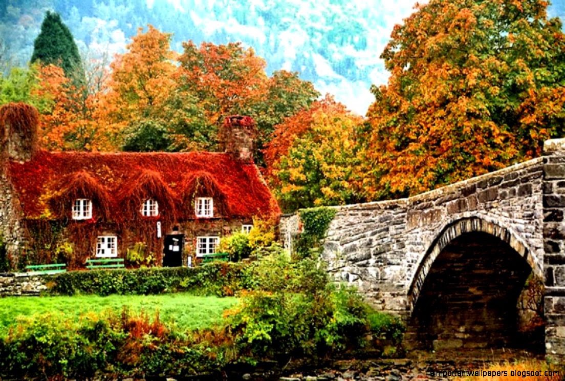 Uk north. Дом плющ Уэльс. Северный Уэльс Великобритания. Осень Англия деревушки. Осень в английской деревне.