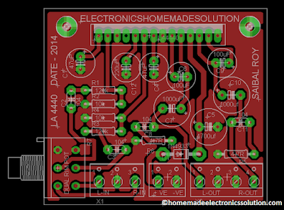4440 AUDIO AMPLIFIER PCB DESIGN & MAKING