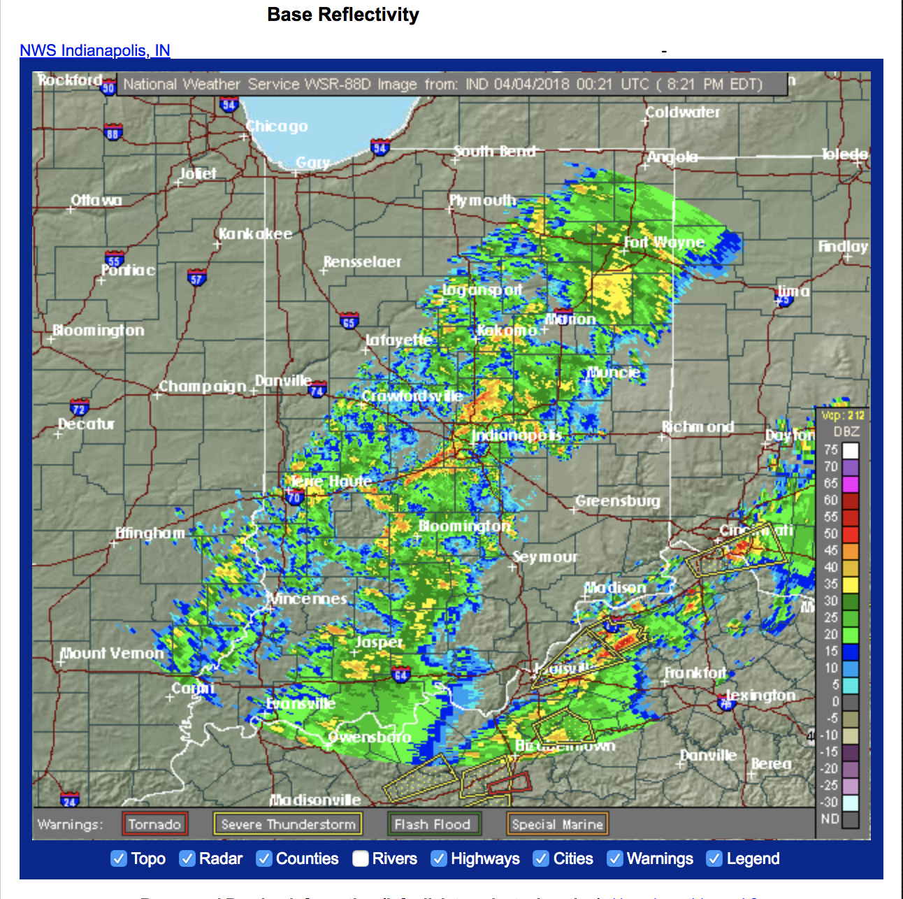 Burl's Weather Page The line of storms has almost passed.