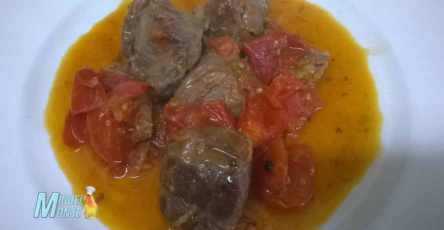Carrilada de Cerdo al Tomate dulce Receta de Carne