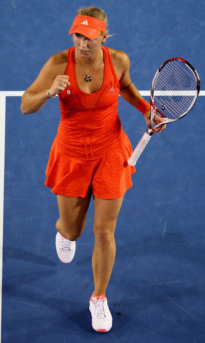 motor Stædig ligevægt Tennis Trends: Wozniacki's Red Stella McCartney Dress back in stock
