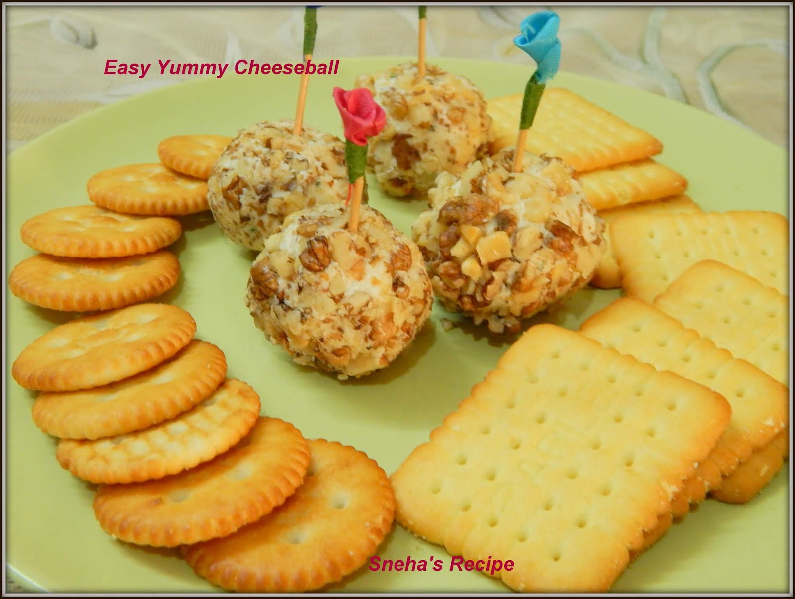 Easy Yummy Cheese BallFantasticalFood Sneha's Recipe