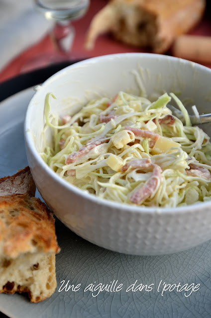 Salade de chou aux lardons et comté