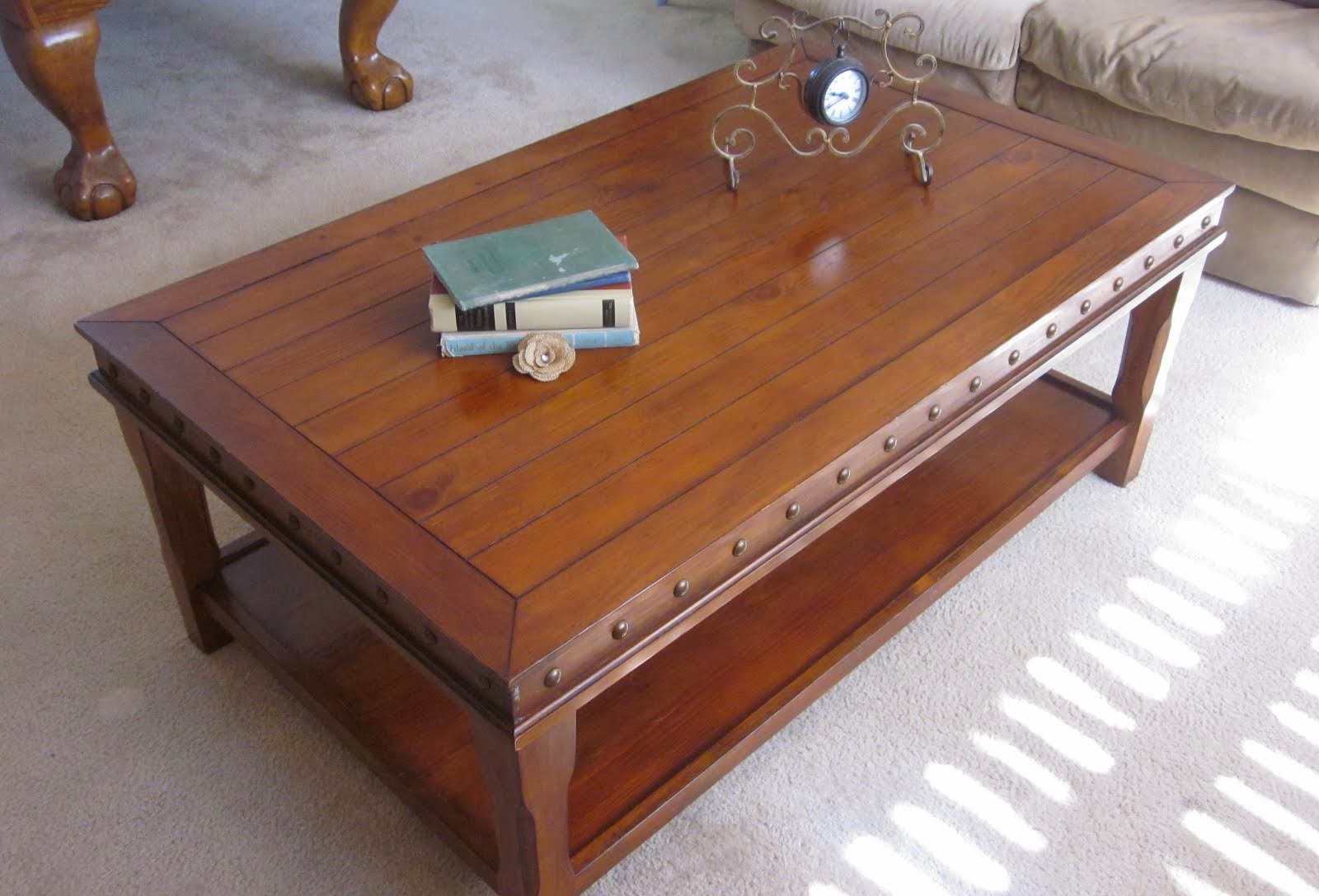 My Rustic Relics Blue oval coffee table