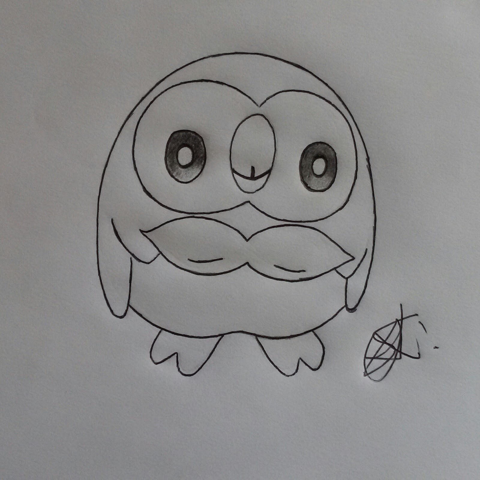 Tutorial de Desenho Rowlet