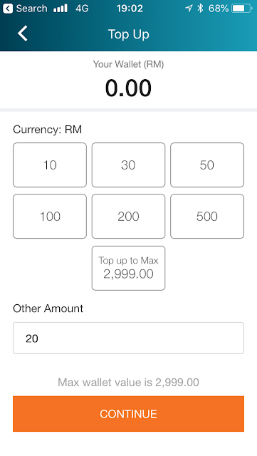 RM2999 - Maximum Top up amount for Lazada Wallet