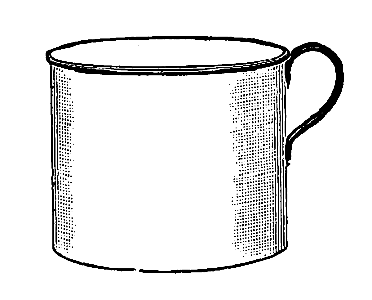 coffee mug clipart black white - photo #43