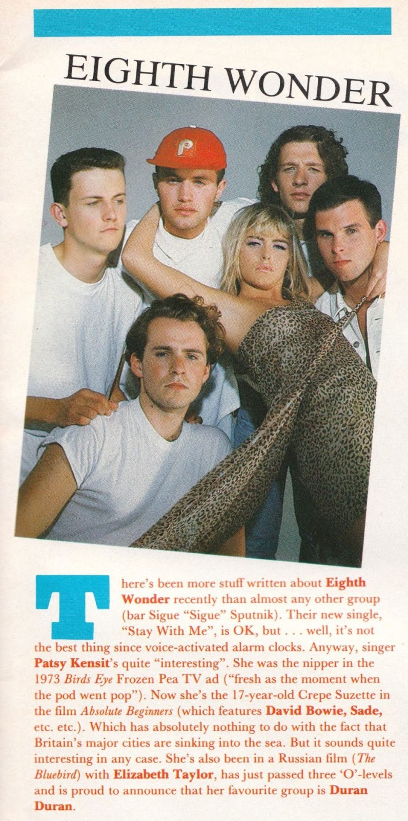 Smash Hits Singles Eighth Wonder Stay With Me (CBS) Smash Hits Singles Eighth Wonder Stay With Me (CBS)