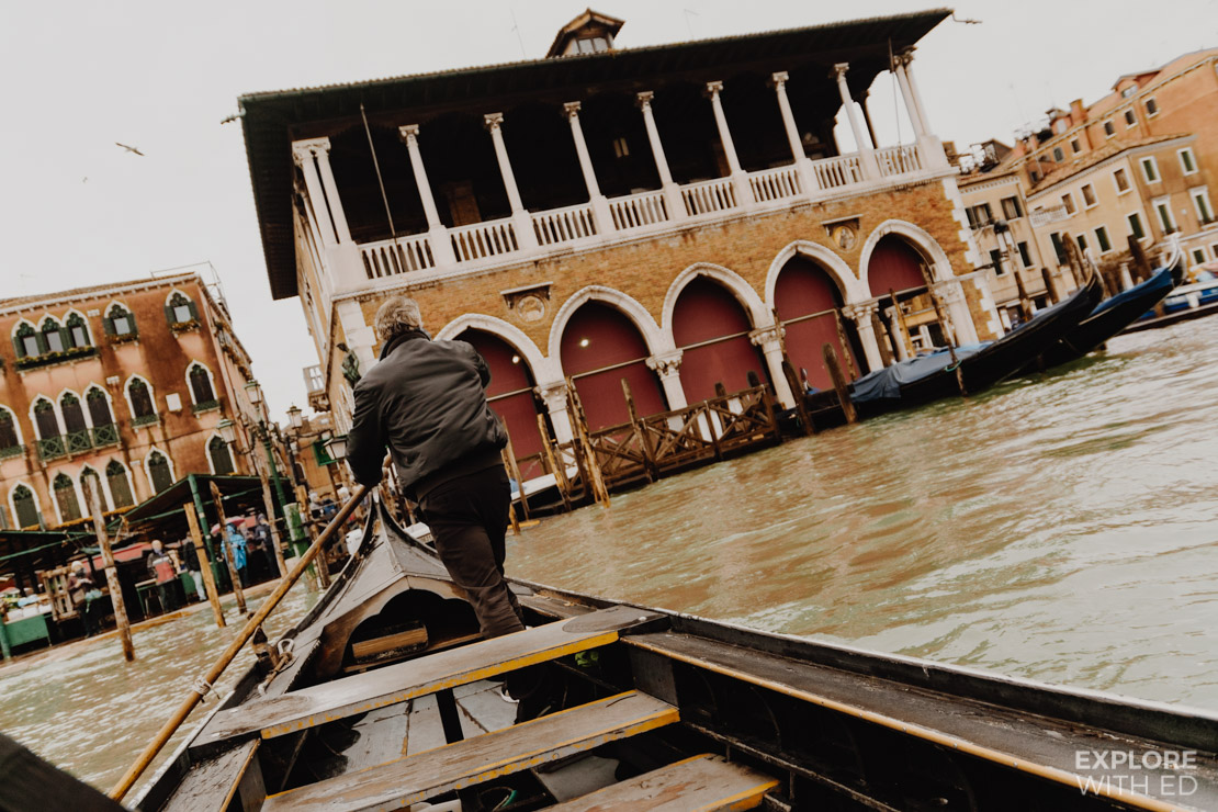 Short and cheap gondola ride across the grand canal in Venice