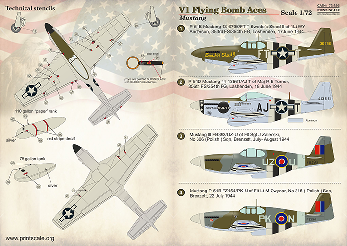 Print Scale 72-284 V1 Flying Bomb Aces Supermarine Spitfire 1 72 for sale online 