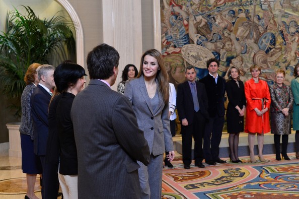 Princess Letizia attends several audiences at Zarzuela Palace in Madrid