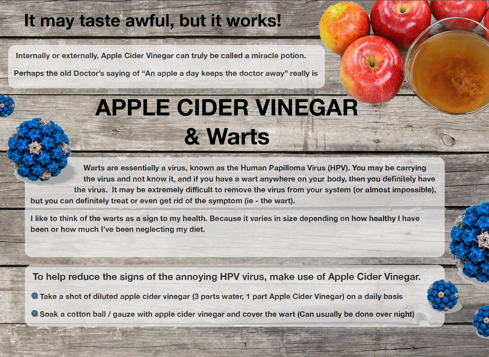 Taste Awful, but works on Warts INGENIOUS HEALTH