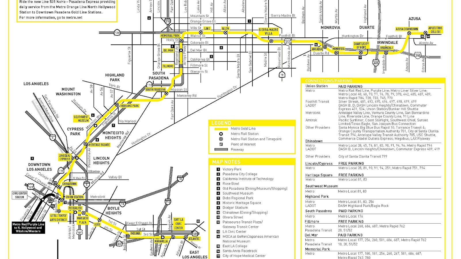 Metro Gold Line Route Map