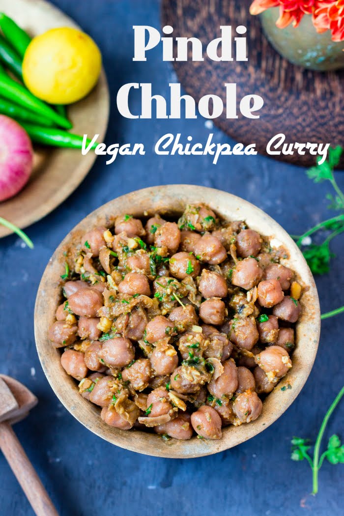 How to make Pindi Chhole, pindi chhole recipe, vegan chickpea recipe, vegan garbanzo curry recipe, how to make chhole, chhole recipe 