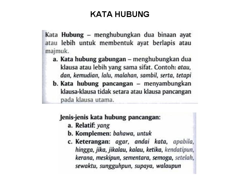 Bahasa Melayu Tingkatan 2 KATA  HUBUNG 