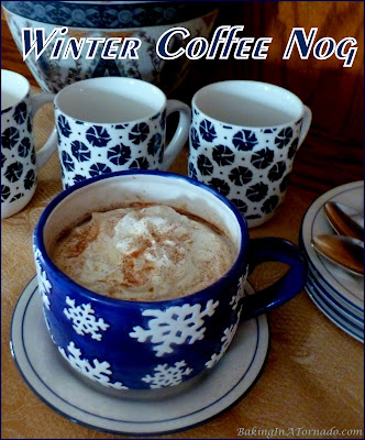 Winter Coffee Nog, a hot cup of coffee meets winter holiday flavors, spiced and spiked. | Recipe developed by www.BakingInATornado.com | #recipe #drink