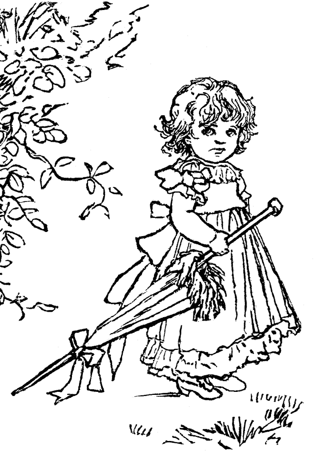 a little girl coloring pages - photo #29