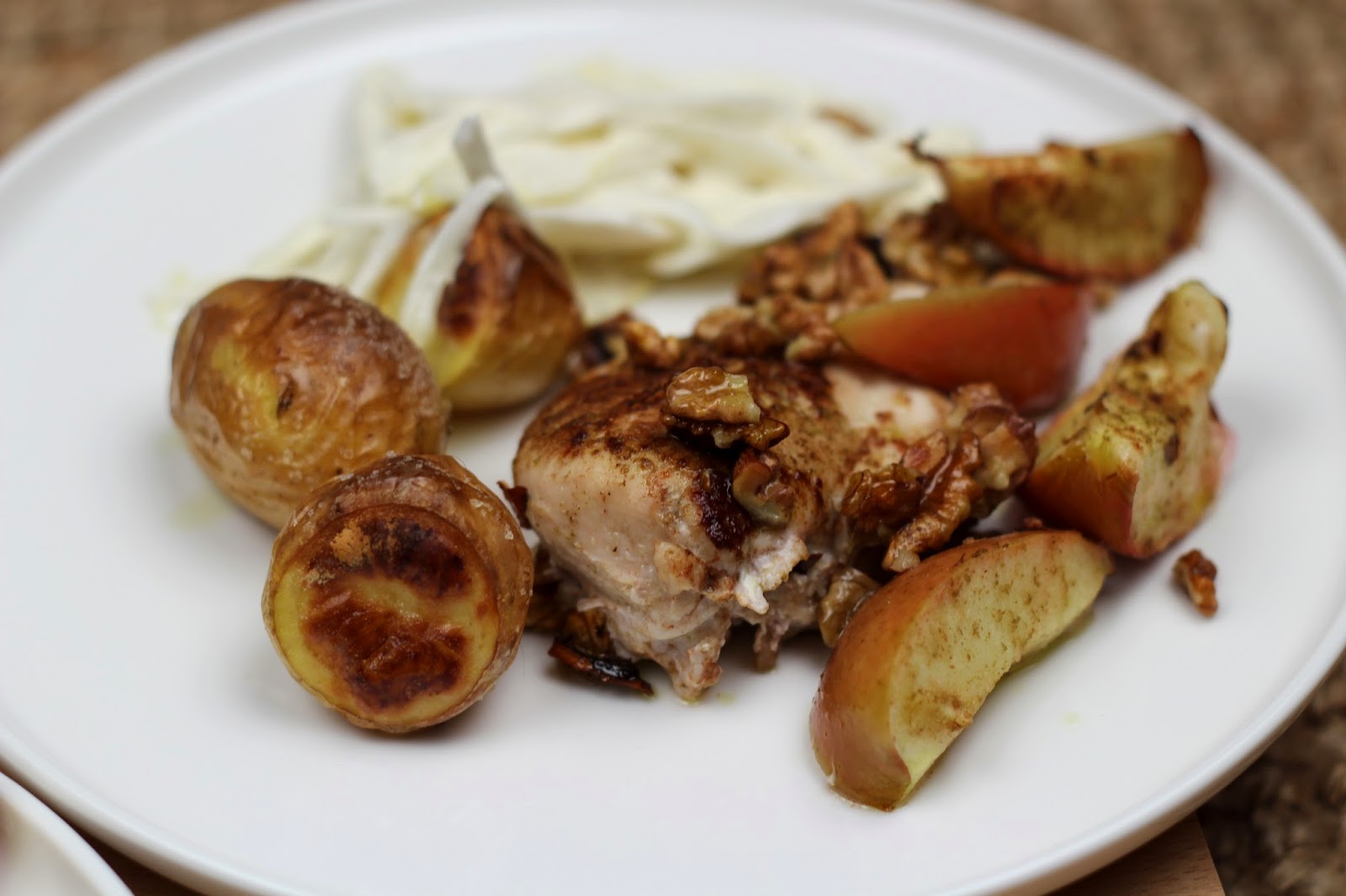 Recept Puur genieten kip met appels en walnoten