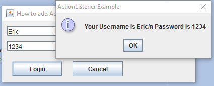 Java Swing Jbutton Actionlistener | Decoration Examples