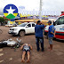 Motorista invade preferencial e causa acidente deixando dois feridos