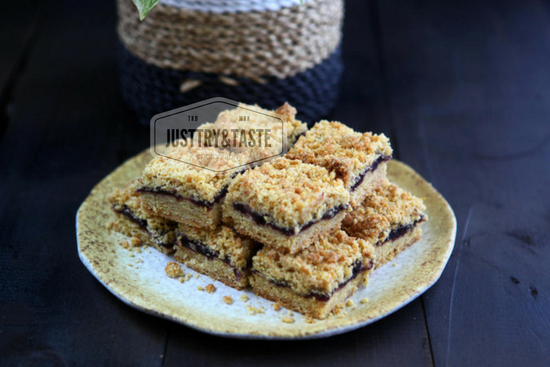 Resep Blueberry Crumble Bars