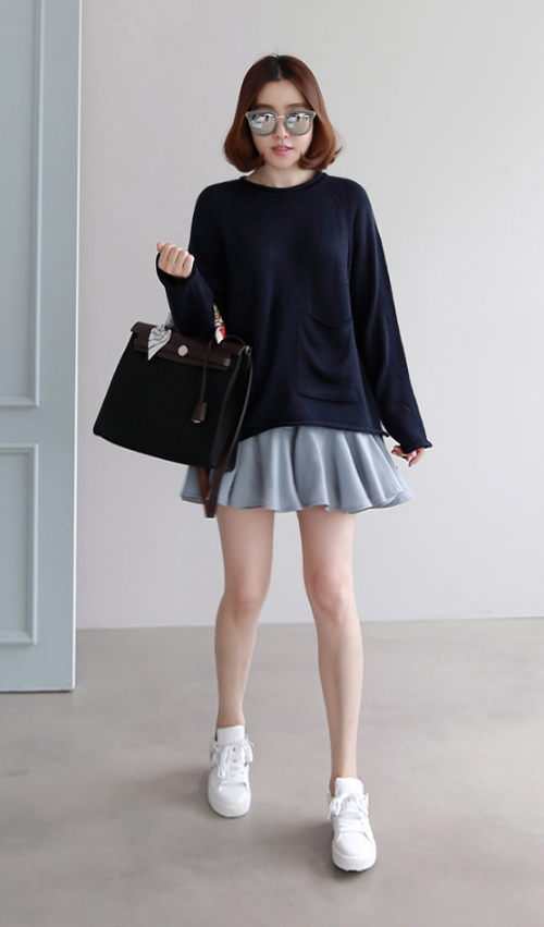 [Miamasvin] Flared Semi-Elastic Waist Skirt | KSTYLICK - Latest Korean ...
