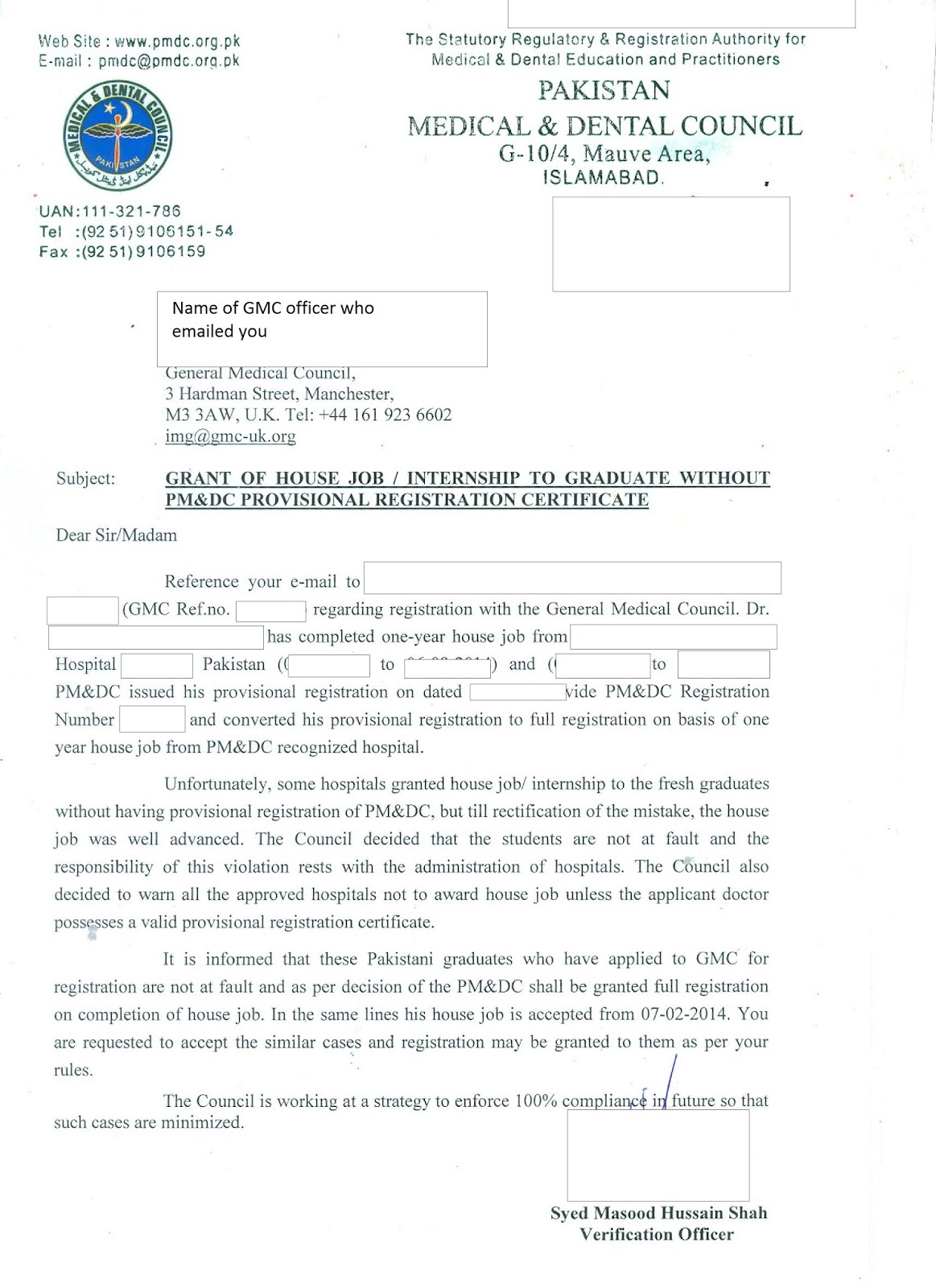 Letter Of Good Standing Gmc certify letter Letter Of Good Standing Gmc certify letter