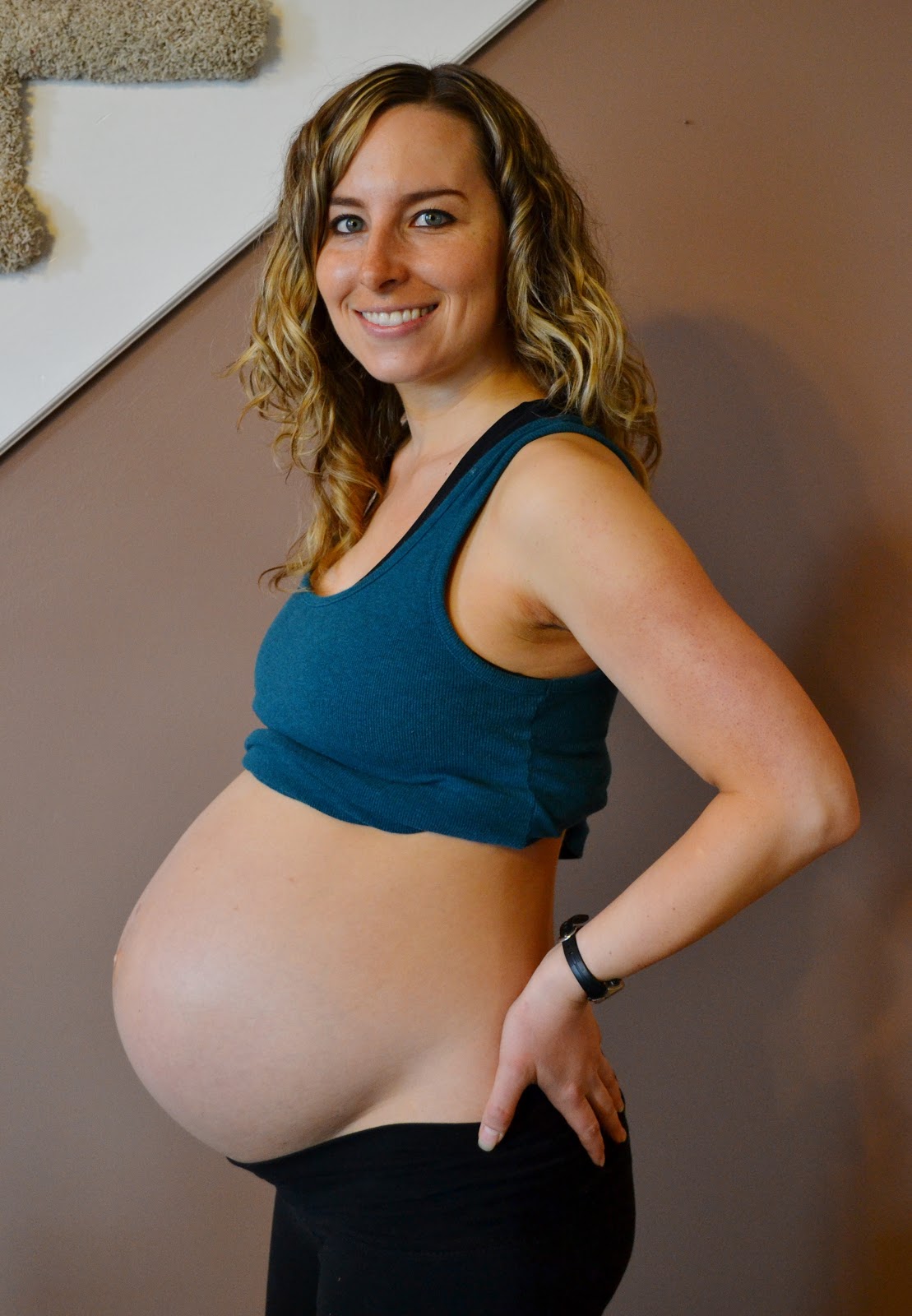 And baby just keeps growing despite being so crowded inside your 39 weeks p...
