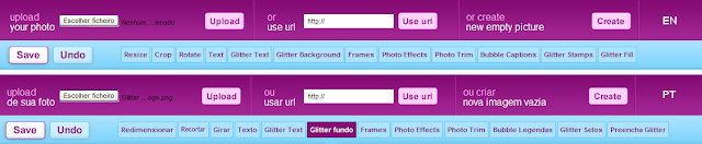 glitterphoto - Botões e funcões