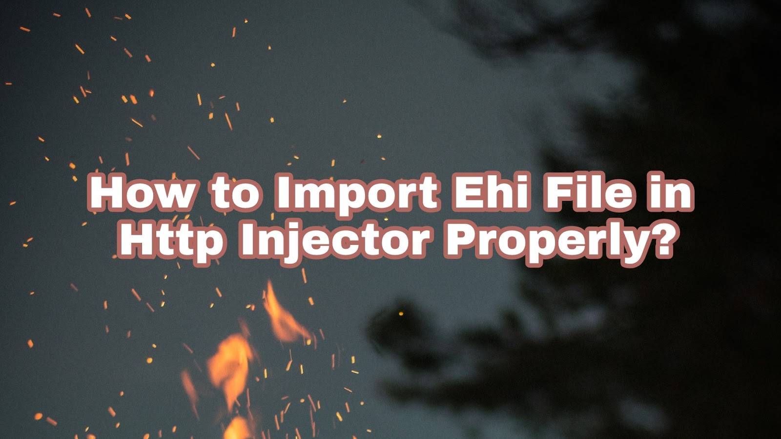 How to Import Ehi File Properly in Http Injector?