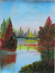 oil painting paintings diy easy bob beginners scenic landscape ross alexander bill river fall beginner beauty