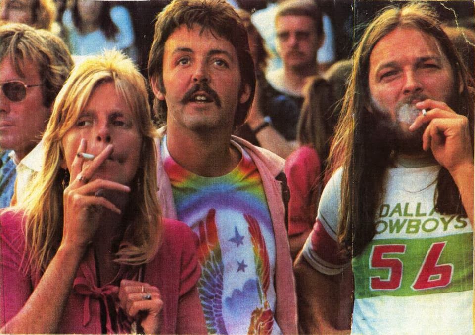 Linda, Paul McCartney e David Gilmour