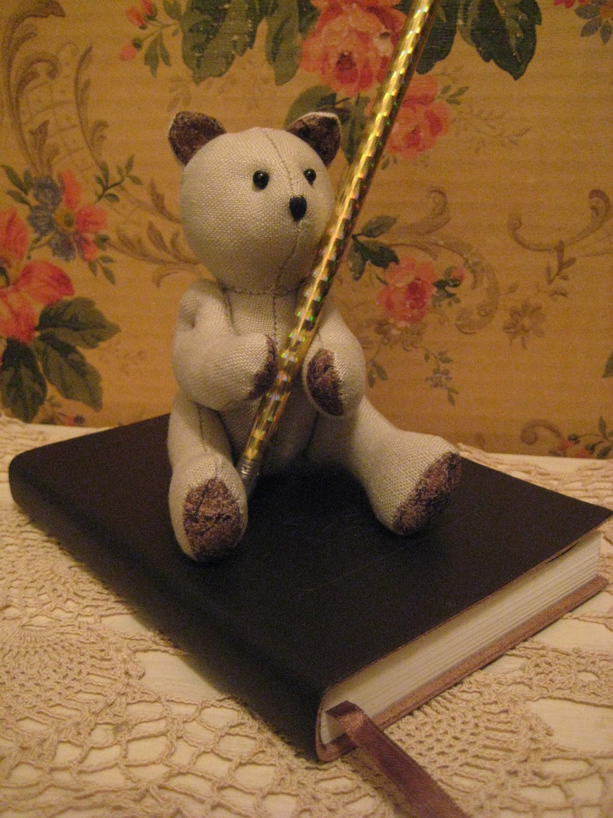 Bird Nest On The Ground Pincushions and a Teddy Bear