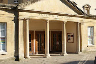 The entrance to the Upper Rooms, Bath